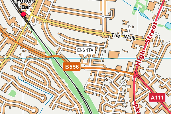 EN6 1TA map - OS VectorMap District (Ordnance Survey) EN6 1TA map - OS VectorMap District (Ordnance Survey)