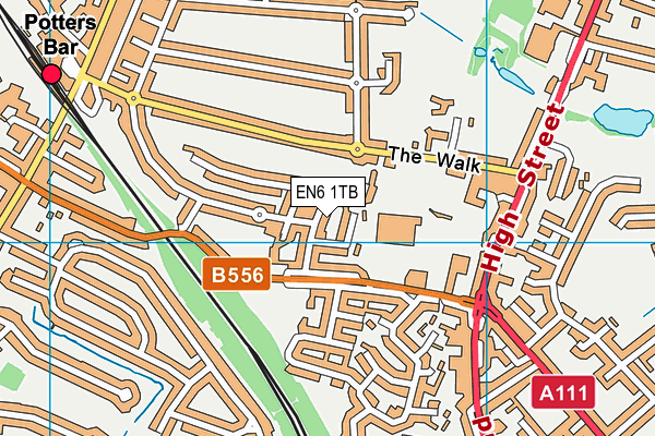 EN6 1TB map - OS VectorMap District (Ordnance Survey) EN6 1TB map - OS VectorMap District (Ordnance Survey)