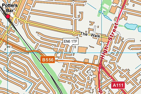 EN6 1TF map - OS VectorMap District (Ordnance Survey) EN6 1TF map - OS VectorMap District (Ordnance Survey)