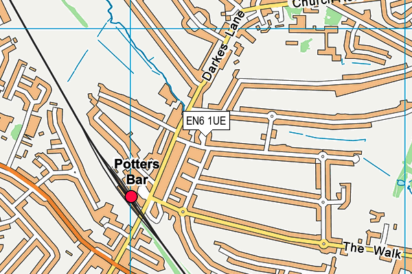EN6 1UE map - OS VectorMap District (Ordnance Survey) EN6 1UE map - OS VectorMap District (Ordnance Survey)