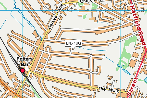 EN6 1UQ map - OS VectorMap District (Ordnance Survey) EN6 1UQ map - OS VectorMap District (Ordnance Survey)