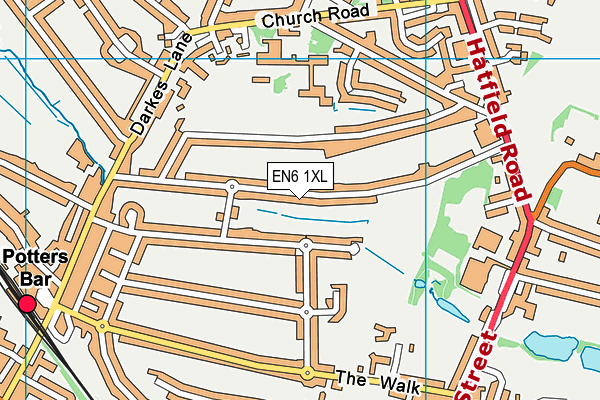 EN6 1XL map - OS VectorMap District (Ordnance Survey) EN6 1XL map - OS VectorMap District (Ordnance Survey)