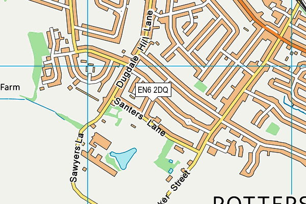 EN6 2DQ map - OS VectorMap District (Ordnance Survey) EN6 2DQ map - OS VectorMap District (Ordnance Survey)