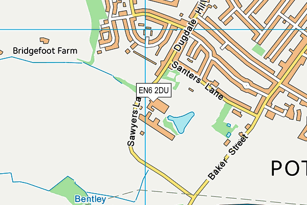 EN6 2DU map - OS VectorMap District (Ordnance Survey) EN6 2DU map - OS VectorMap District (Ordnance Survey)