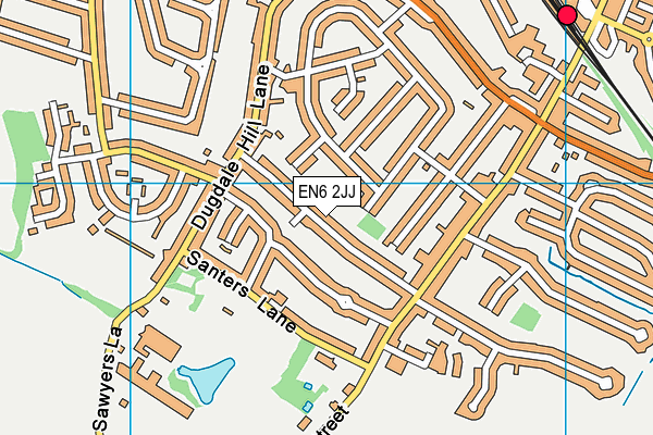 EN6 2JJ map - OS VectorMap District (Ordnance Survey) EN6 2JJ map - OS VectorMap District (Ordnance Survey)