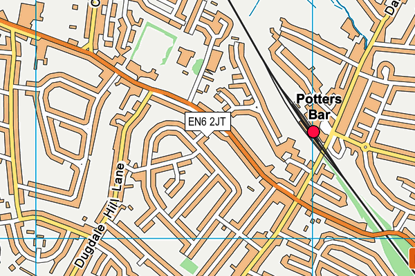 EN6 2JT map - OS VectorMap District (Ordnance Survey) EN6 2JT map - OS VectorMap District (Ordnance Survey)