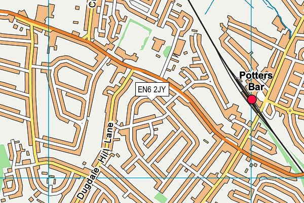 EN6 2JY map - OS VectorMap District (Ordnance Survey) EN6 2JY map - OS VectorMap District (Ordnance Survey)