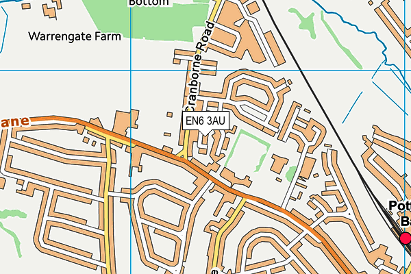 EN6 3AU map - OS VectorMap District (Ordnance Survey) EN6 3AU map - OS VectorMap District (Ordnance Survey)