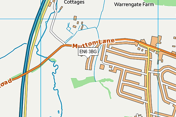 EN6 3BG map - OS VectorMap District (Ordnance Survey) EN6 3BG map - OS VectorMap District (Ordnance Survey)