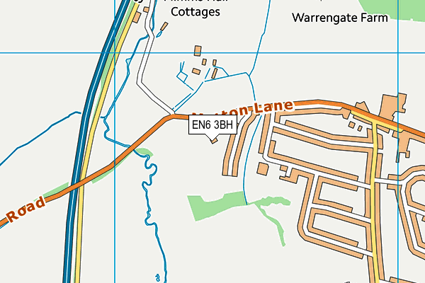EN6 3BH map - OS VectorMap District (Ordnance Survey) EN6 3BH map - OS VectorMap District (Ordnance Survey)