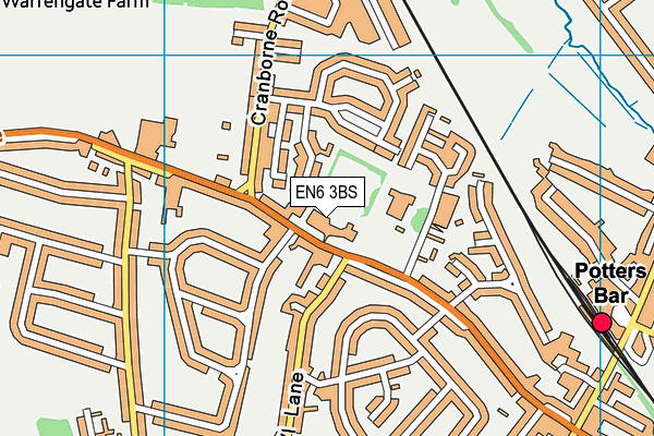 EN6 3BS map - OS VectorMap District (Ordnance Survey) EN6 3BS map - OS VectorMap District (Ordnance Survey)
