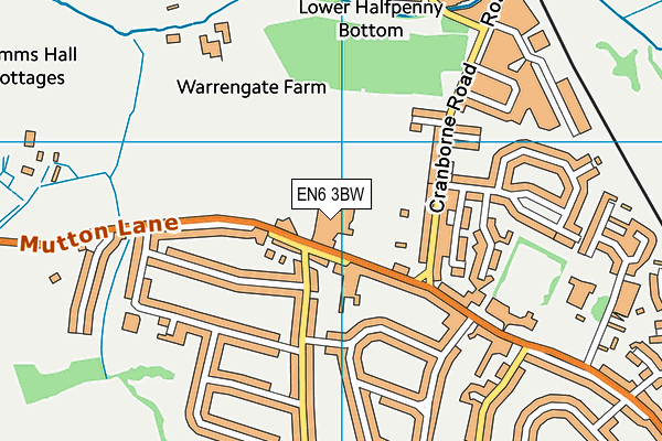 EN6 3BW map - OS VectorMap District (Ordnance Survey) EN6 3BW map - OS VectorMap District (Ordnance Survey)