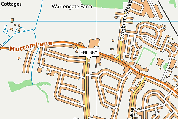EN6 3BY map - OS VectorMap District (Ordnance Survey) EN6 3BY map - OS VectorMap District (Ordnance Survey)