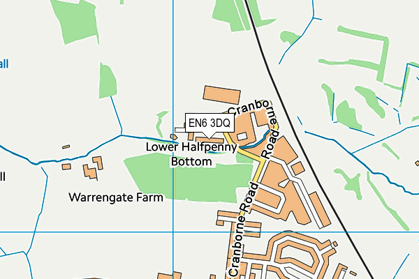 EN6 3DQ map - OS VectorMap District (Ordnance Survey) EN6 3DQ map - OS VectorMap District (Ordnance Survey)