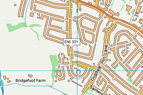 EN6 3DY map - OS VectorMap District (Ordnance Survey) EN6 3DY map - OS VectorMap District (Ordnance Survey)