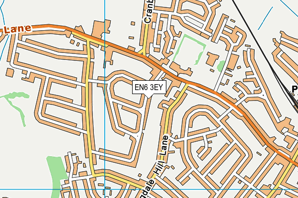 EN6 3EY map - OS VectorMap District (Ordnance Survey) EN6 3EY map - OS VectorMap District (Ordnance Survey)