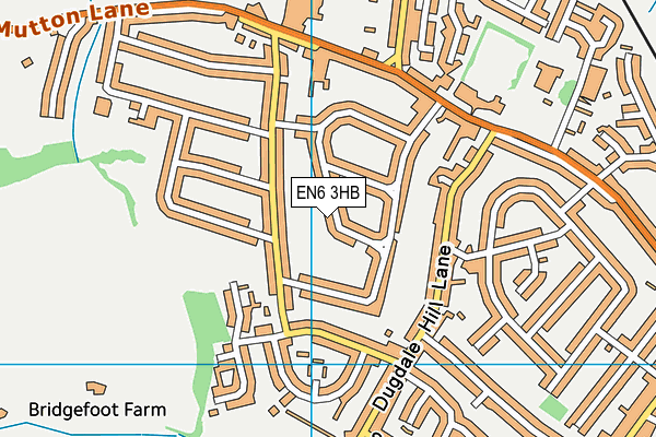 EN6 3HB map - OS VectorMap District (Ordnance Survey) EN6 3HB map - OS VectorMap District (Ordnance Survey)