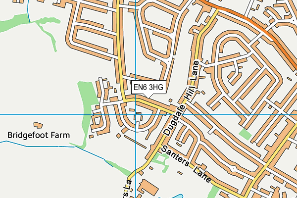 EN6 3HG map - OS VectorMap District (Ordnance Survey) EN6 3HG map - OS VectorMap District (Ordnance Survey)