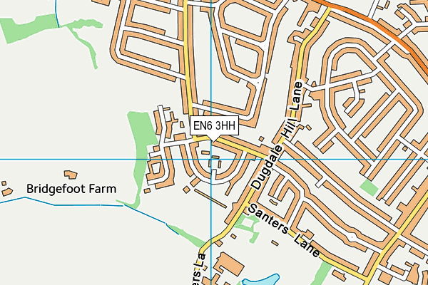 EN6 3HH map - OS VectorMap District (Ordnance Survey) EN6 3HH map - OS VectorMap District (Ordnance Survey)