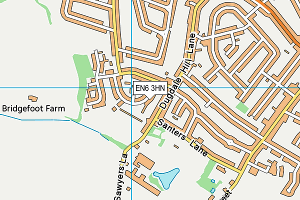 EN6 3HN map - OS VectorMap District (Ordnance Survey) EN6 3HN map - OS VectorMap District (Ordnance Survey)