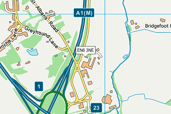 EN6 3NE map - OS VectorMap District (Ordnance Survey) EN6 3NE map - OS VectorMap District (Ordnance Survey)