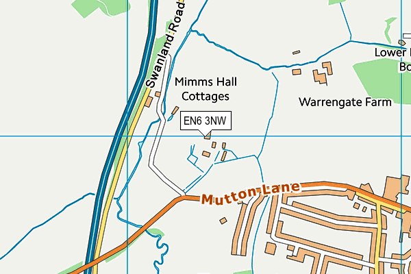 EN6 3NW map - OS VectorMap District (Ordnance Survey) EN6 3NW map - OS VectorMap District (Ordnance Survey)