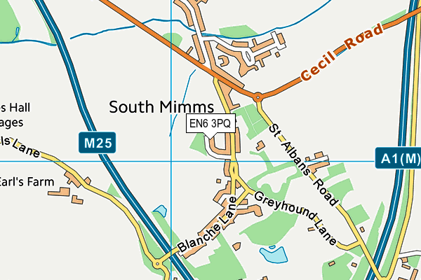 EN6 3PQ map - OS VectorMap District (Ordnance Survey) EN6 3PQ map - OS VectorMap District (Ordnance Survey)