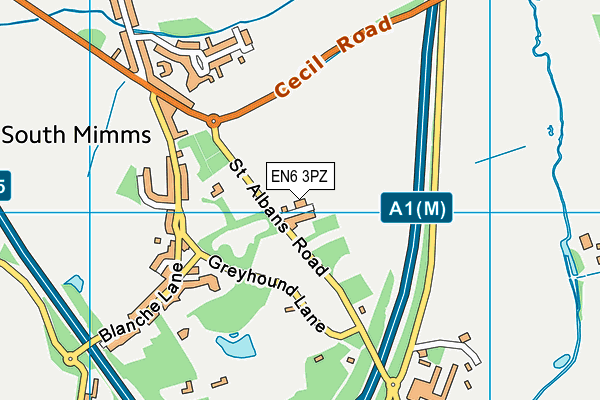 EN6 3PZ map - OS VectorMap District (Ordnance Survey) EN6 3PZ map - OS VectorMap District (Ordnance Survey)