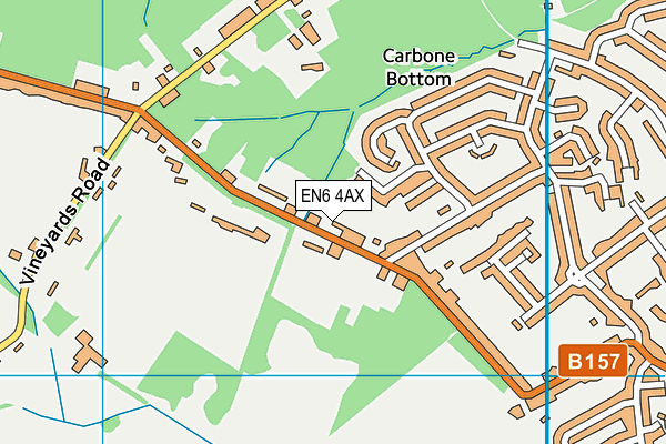 EN6 4AX map - OS VectorMap District (Ordnance Survey) EN6 4AX map - OS VectorMap District (Ordnance Survey)