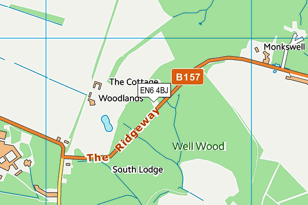 EN6 4BJ map - OS VectorMap District (Ordnance Survey) EN6 4BJ map - OS VectorMap District (Ordnance Survey)