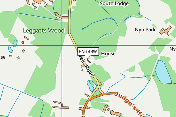 EN6 4BW map - OS VectorMap District (Ordnance Survey) EN6 4BW map - OS VectorMap District (Ordnance Survey)