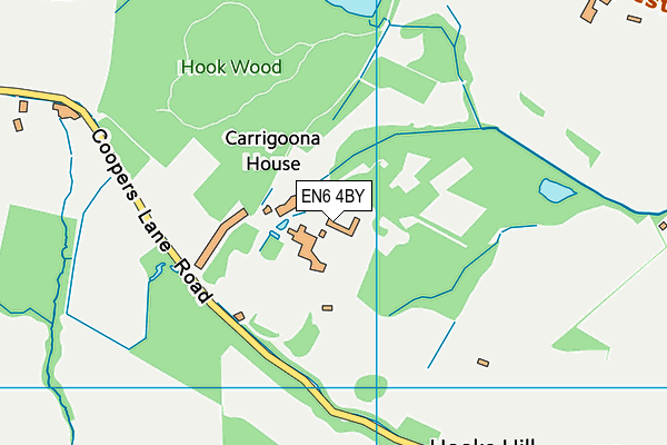 EN6 4BY map - OS VectorMap District (Ordnance Survey) EN6 4BY map - OS VectorMap District (Ordnance Survey)