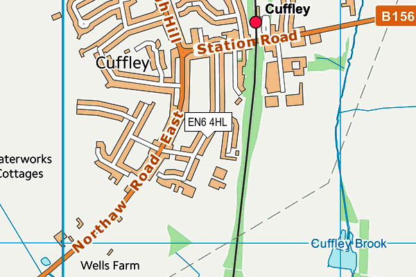 EN6 4HL map - OS VectorMap District (Ordnance Survey)