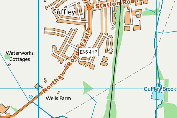 EN6 4HP map - OS VectorMap District (Ordnance Survey)
