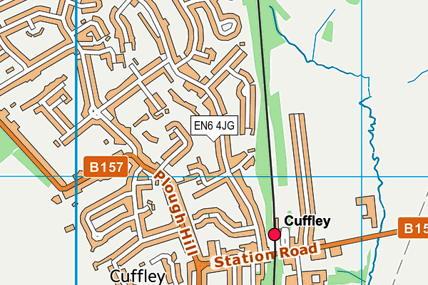 EN6 4JG map - OS VectorMap District (Ordnance Survey) EN6 4JG map - OS VectorMap District (Ordnance Survey)