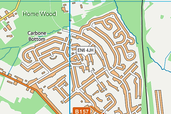 EN6 4JH map - OS VectorMap District (Ordnance Survey) EN6 4JH map - OS VectorMap District (Ordnance Survey)