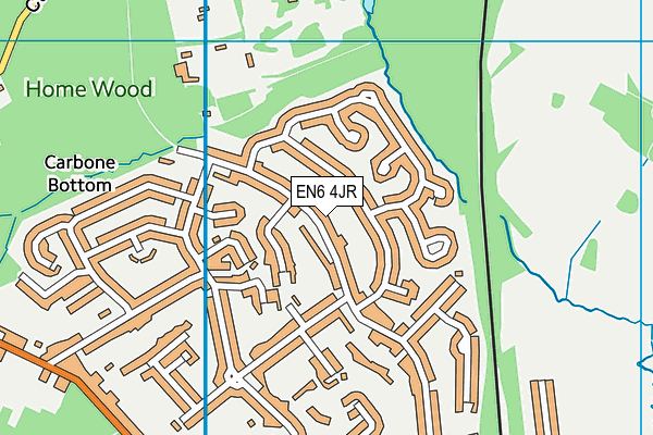 EN6 4JR map - OS VectorMap District (Ordnance Survey) EN6 4JR map - OS VectorMap District (Ordnance Survey)