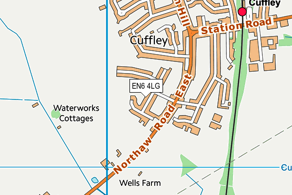 EN6 4LG map - OS VectorMap District (Ordnance Survey)