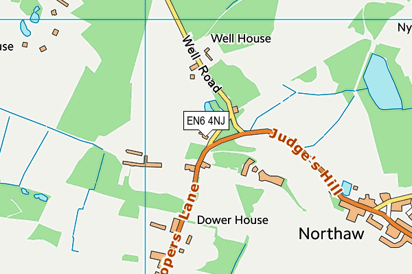 EN6 4NJ map - OS VectorMap District (Ordnance Survey) EN6 4NJ map - OS VectorMap District (Ordnance Survey)
