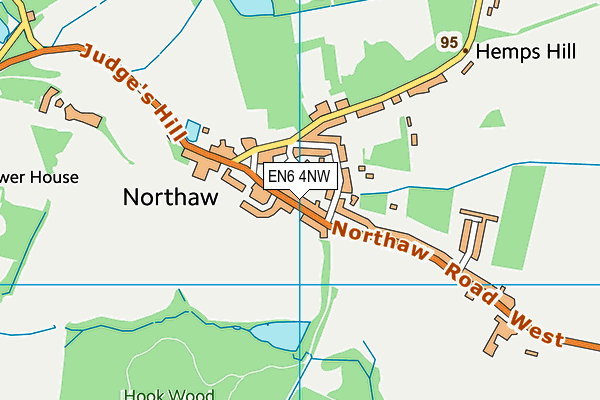 EN6 4NW map - OS VectorMap District (Ordnance Survey) EN6 4NW map - OS VectorMap District (Ordnance Survey)