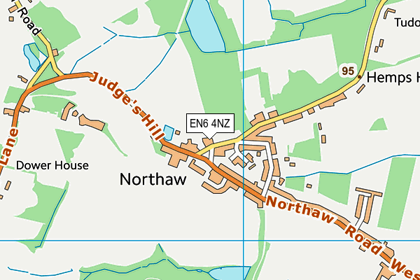 EN6 4NZ map - OS VectorMap District (Ordnance Survey) EN6 4NZ map - OS VectorMap District (Ordnance Survey)