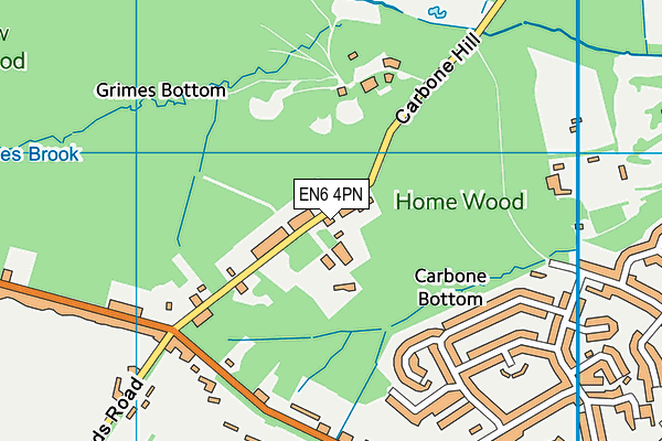 EN6 4PN map - OS VectorMap District (Ordnance Survey)