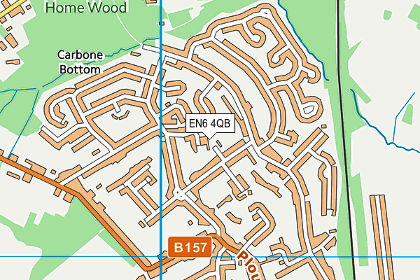 EN6 4QB map - OS VectorMap District (Ordnance Survey) EN6 4QB map - OS VectorMap District (Ordnance Survey)