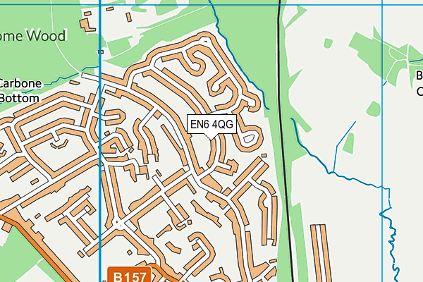 EN6 4QG map - OS VectorMap District (Ordnance Survey) EN6 4QG map - OS VectorMap District (Ordnance Survey)