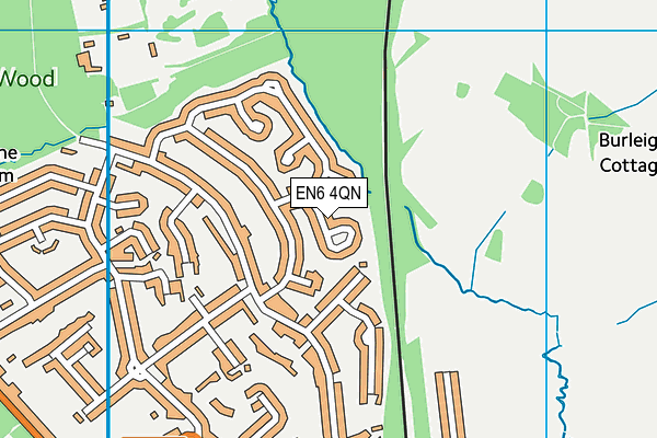 EN6 4QN map - OS VectorMap District (Ordnance Survey) EN6 4QN map - OS VectorMap District (Ordnance Survey)
