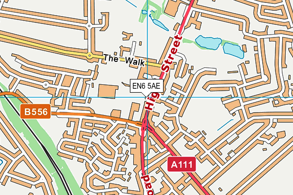 EN6 5AE map - OS VectorMap District (Ordnance Survey) EN6 5AE map - OS VectorMap District (Ordnance Survey)