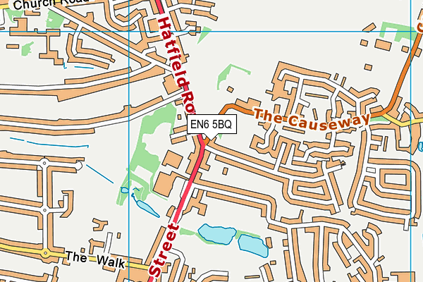 EN6 5BQ map - OS VectorMap District (Ordnance Survey) EN6 5BQ map - OS VectorMap District (Ordnance Survey)