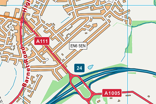 EN6 5EN map - OS VectorMap District (Ordnance Survey) EN6 5EN map - OS VectorMap District (Ordnance Survey)