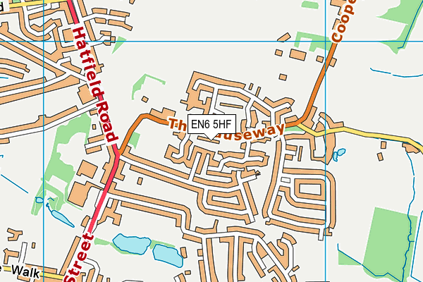 EN6 5HF map - OS VectorMap District (Ordnance Survey) EN6 5HF map - OS VectorMap District (Ordnance Survey)