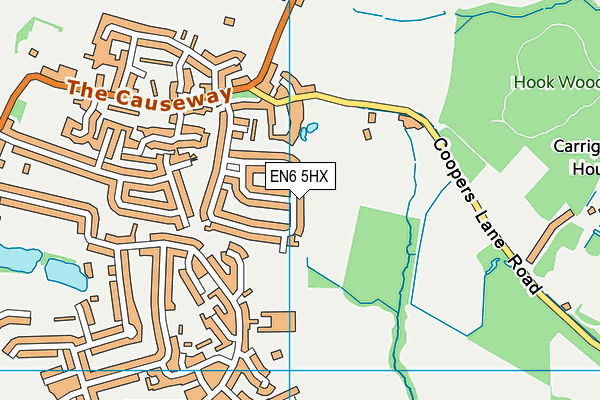 EN6 5HX map - OS VectorMap District (Ordnance Survey) EN6 5HX map - OS VectorMap District (Ordnance Survey)